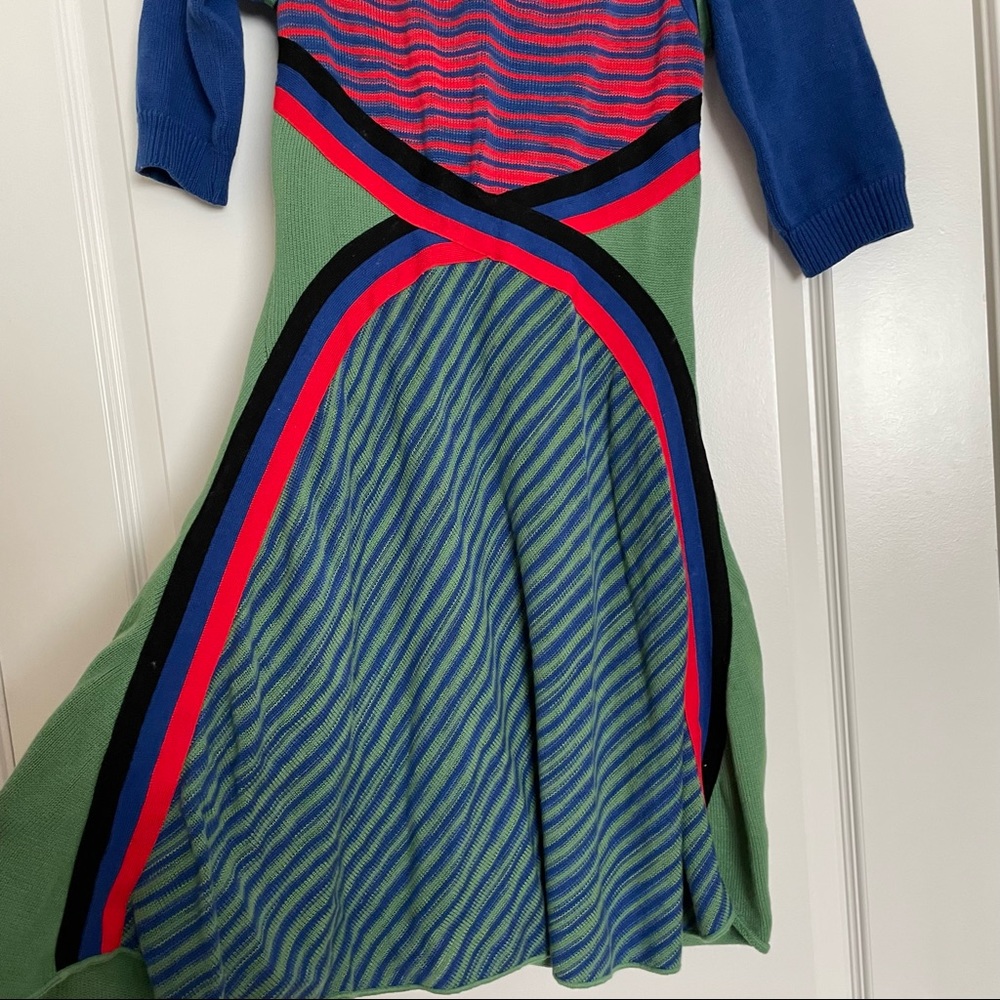 Missoni Blue Green Red Striped Midi Dress - Picture 3 of 7